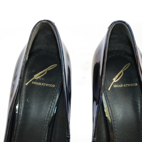 Brian Atwood Womens Bambola Pumps Size 6 Black Color Change Platform Heel Shoes - Picture 11 of 15